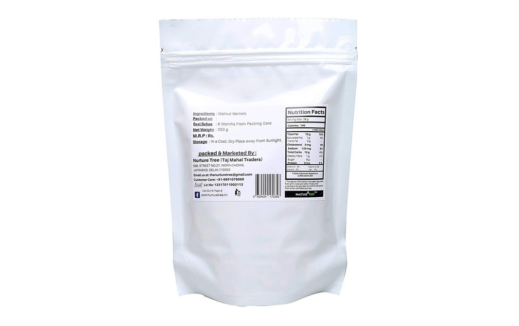 Nurture Tree Akhrot, Walnuts   Pack  250 grams